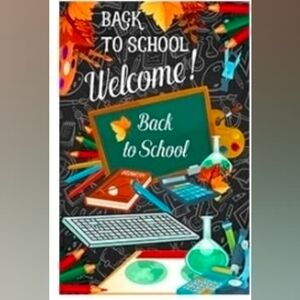 (BUY NOW)Colorful Back to School Double Sided 12 x 18 Inch Yard Flag, NEW